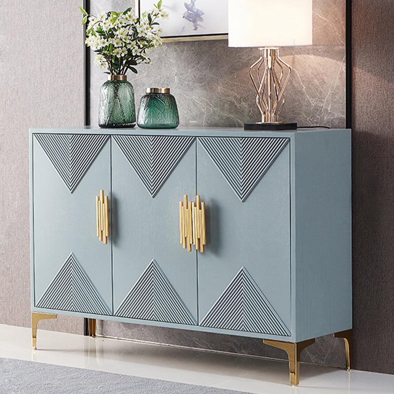 Glam Antique Finish Dining Server Door Engineered Wood Sideboard Table Clearhalo 'buffet_sideboard' 'Buffets & Sideboards' 'furn' 'furn_buffet_sideboard' 'Furniture' 'Kitchen & Dining Furniture' 6295730