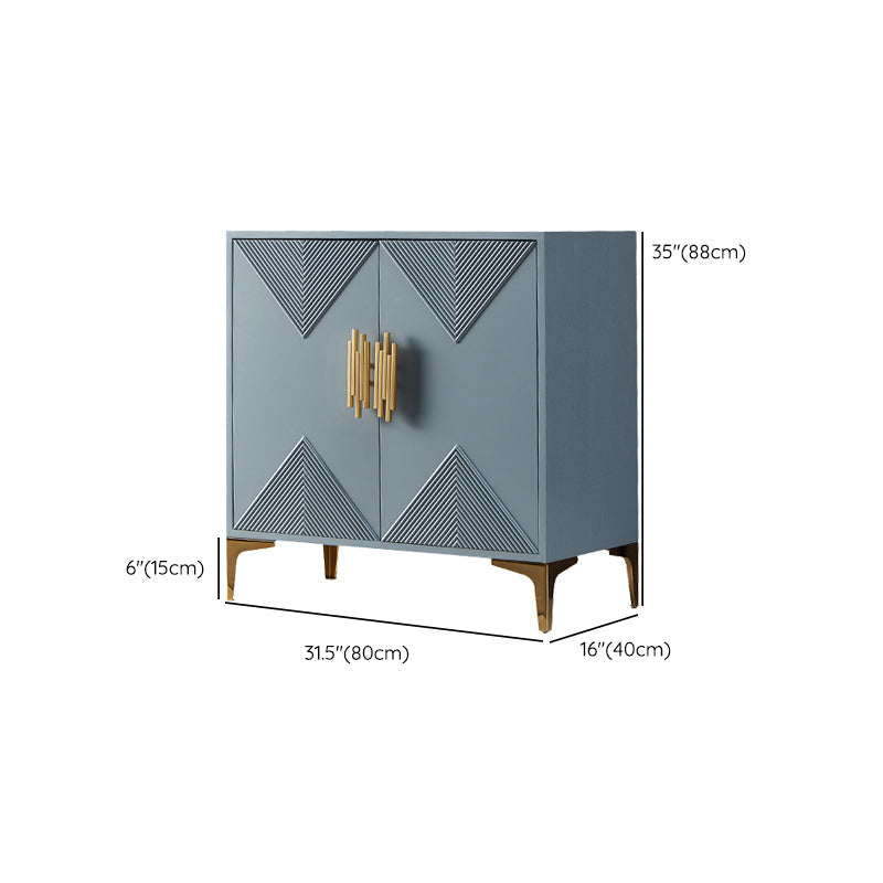 Glam Antique Finish Dining Server Door Engineered Wood Sideboard Table Clearhalo 'buffet_sideboard' 'Buffets & Sideboards' 'furn' 'furn_buffet_sideboard' 'Furniture' 'Kitchen & Dining Furniture' 6295733