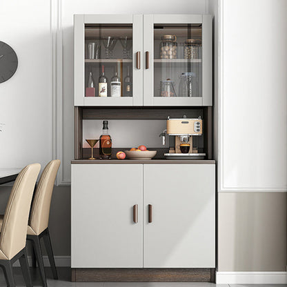 Server per porte di vetro a buffet moderno grigio moderno per soggiorno