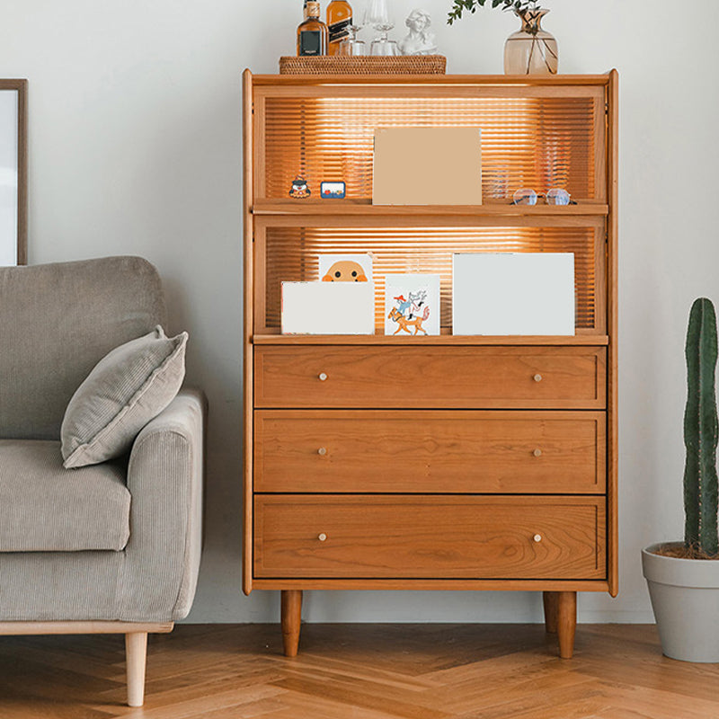 Wooden Home Side Board 49.5"H Farmhouse Style Rectangular Sideboard with Drawers Clearhalo 'buffet_sideboard' 'Buffets & Sideboards' 'furn' 'furn_buffet_sideboard' 'Furniture' 'Kitchen & Dining Furniture' 6295767