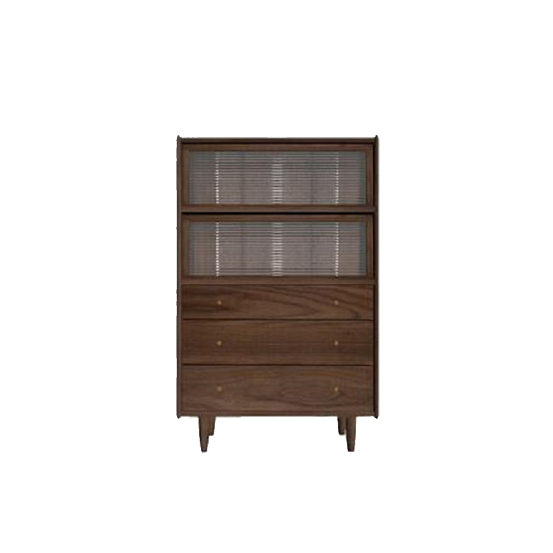 Wooden Home Side Board 49.5"H Farmhouse Style Rectangular Sideboard with Drawers Walnut Without Light Clearhalo 'buffet_sideboard' 'Buffets & Sideboards' 'furn' 'furn_buffet_sideboard' 'Furniture' 'Kitchen & Dining Furniture' 6295768