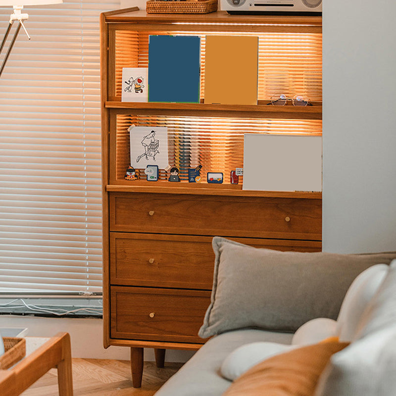 Wooden Home Side Board 49.5"H Farmhouse Style Rectangular Sideboard with Drawers Clearhalo 'buffet_sideboard' 'Buffets & Sideboards' 'furn' 'furn_buffet_sideboard' 'Furniture' 'Kitchen & Dining Furniture' 6295769