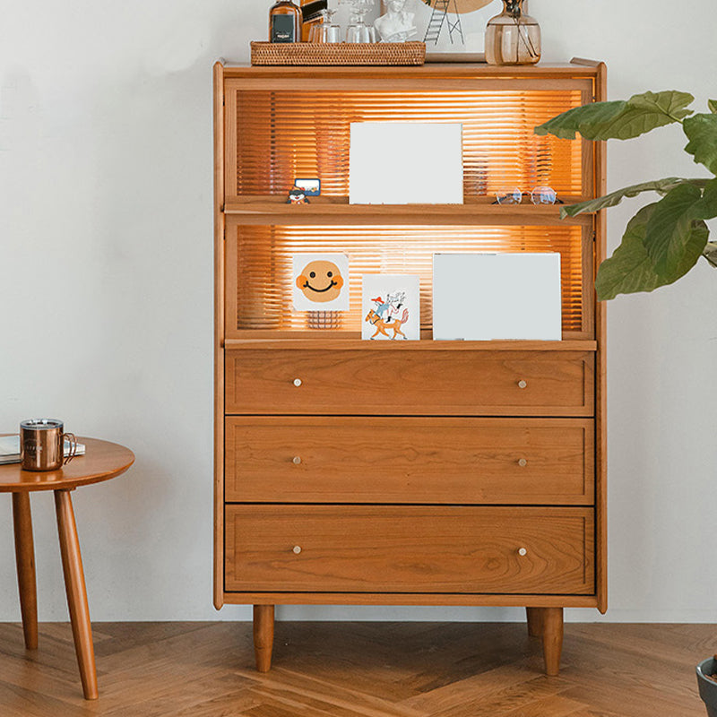 Wooden Home Side Board 49.5"H Farmhouse Style Rectangular Sideboard with Drawers Clearhalo 'buffet_sideboard' 'Buffets & Sideboards' 'furn' 'furn_buffet_sideboard' 'Furniture' 'Kitchen & Dining Furniture' 6295771