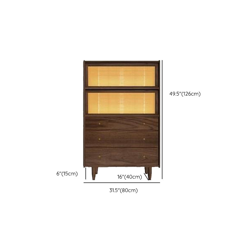 Wooden Home Side Board 49.5"H Farmhouse Style Rectangular Sideboard with Drawers Clearhalo 'buffet_sideboard' 'Buffets & Sideboards' 'furn' 'furn_buffet_sideboard' 'Furniture' 'Kitchen & Dining Furniture' 6295780