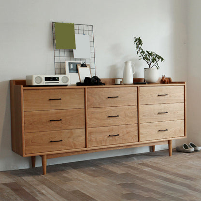 Scheda laterale domestica in legno moderno tavolo da sideboard rettangolare minimalista con cassetti