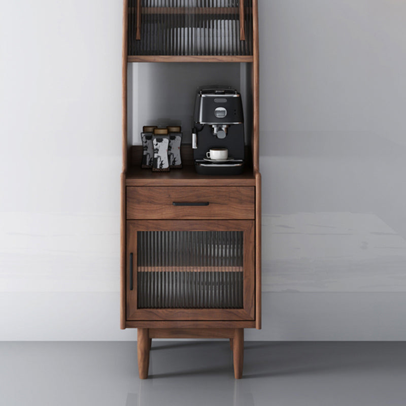 Wooden Home Side Board Modern Minimalist Open Sideboard with Sliding Door Clearhalo 'buffet_sideboard' 'Buffets & Sideboards' 'furn' 'furn_buffet_sideboard' 'Furniture' 'Kitchen & Dining Furniture' 6295859