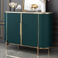 Slate Home Sideboard Glam Style Oval Top Side Board with Door Clearhalo 'buffet_sideboard' 'Buffets & Sideboards' 'furn' 'furn_buffet_sideboard' 'Furniture' 'Kitchen & Dining Furniture' 6295916