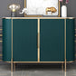 Slate Home Sideboard Glam Style Oval Top Side Board with Door Clearhalo 'buffet_sideboard' 'Buffets & Sideboards' 'furn' 'furn_buffet_sideboard' 'Furniture' 'Kitchen & Dining Furniture' 6295921