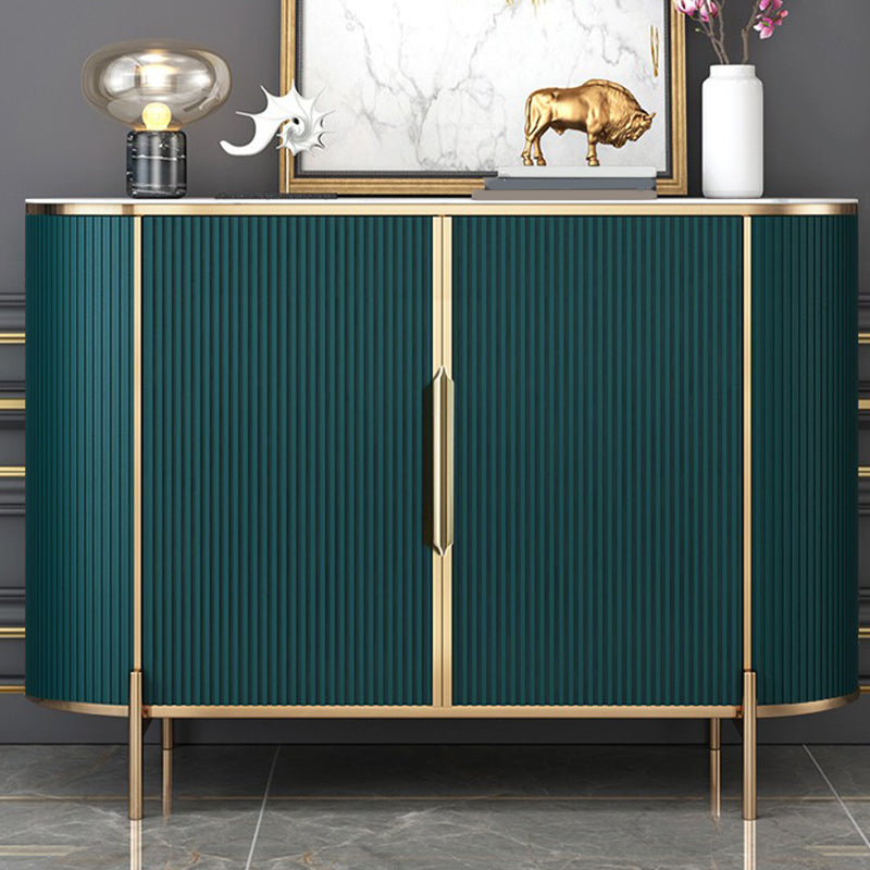 Slate Home Sideboard Glam Style Oval Top Side Board with Door Clearhalo 'buffet_sideboard' 'Buffets & Sideboards' 'furn' 'furn_buffet_sideboard' 'Furniture' 'Kitchen & Dining Furniture' 6295921