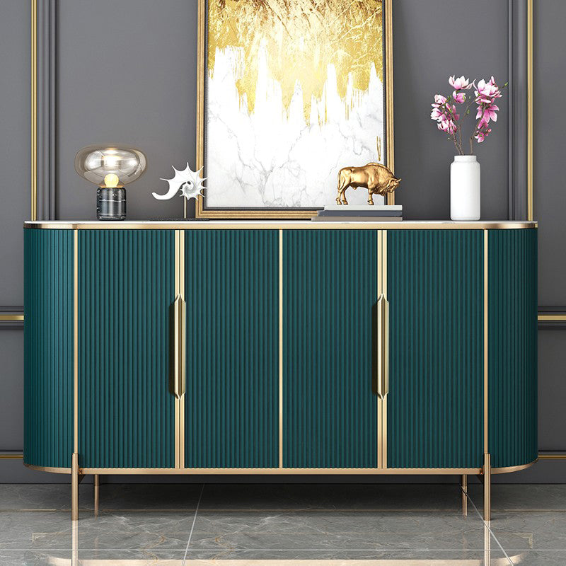 Slate Home Sideboard Glam Style Oval Top Side Board with Door Clearhalo 'buffet_sideboard' 'Buffets & Sideboards' 'furn' 'furn_buffet_sideboard' 'Furniture' 'Kitchen & Dining Furniture' 6295922