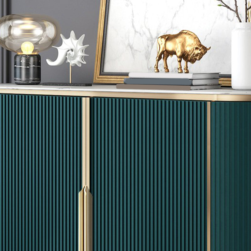 Slate Home Sideboard Glam Style Oval Top Side Board with Door Clearhalo 'buffet_sideboard' 'Buffets & Sideboards' 'furn' 'furn_buffet_sideboard' 'Furniture' 'Kitchen & Dining Furniture' 6295924