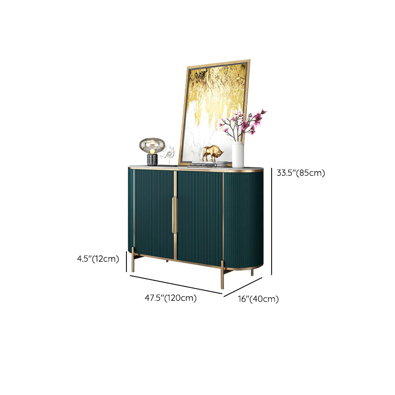 Slate Home Sideboard Glam Style Oval Top Side Board with Door Clearhalo 'buffet_sideboard' 'Buffets & Sideboards' 'furn' 'furn_buffet_sideboard' 'Furniture' 'Kitchen & Dining Furniture' 6295926