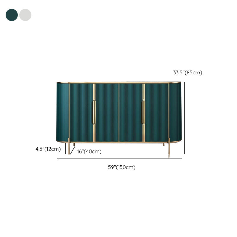 Slate Home Sideboard Glam Style Oval Top Side Board with Door Clearhalo 'buffet_sideboard' 'Buffets & Sideboards' 'furn' 'furn_buffet_sideboard' 'Furniture' 'Kitchen & Dining Furniture' 6295927