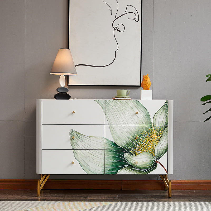 Sideboard di stoccaggio in pietra in stile stile di lusso con cassetti