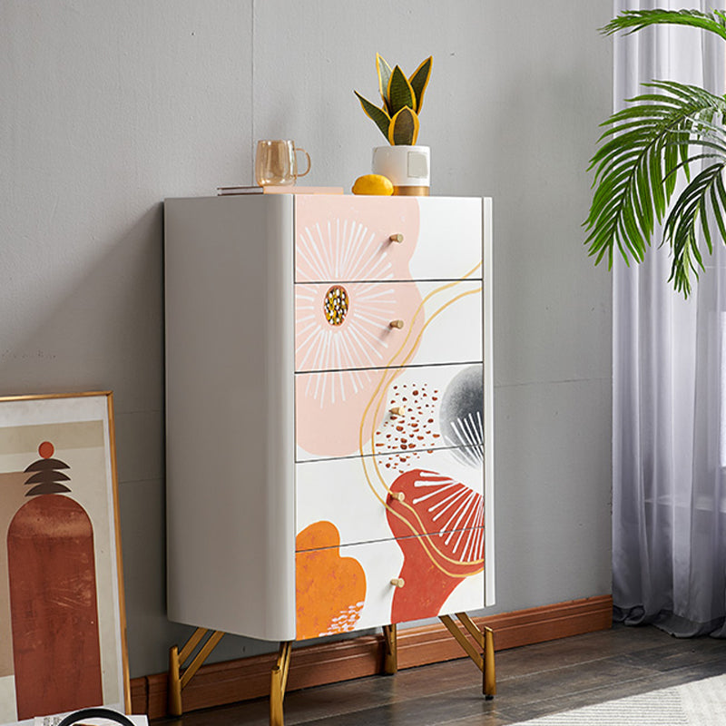 Sideboard di stoccaggio in pietra in stile stile di lusso con cassetti