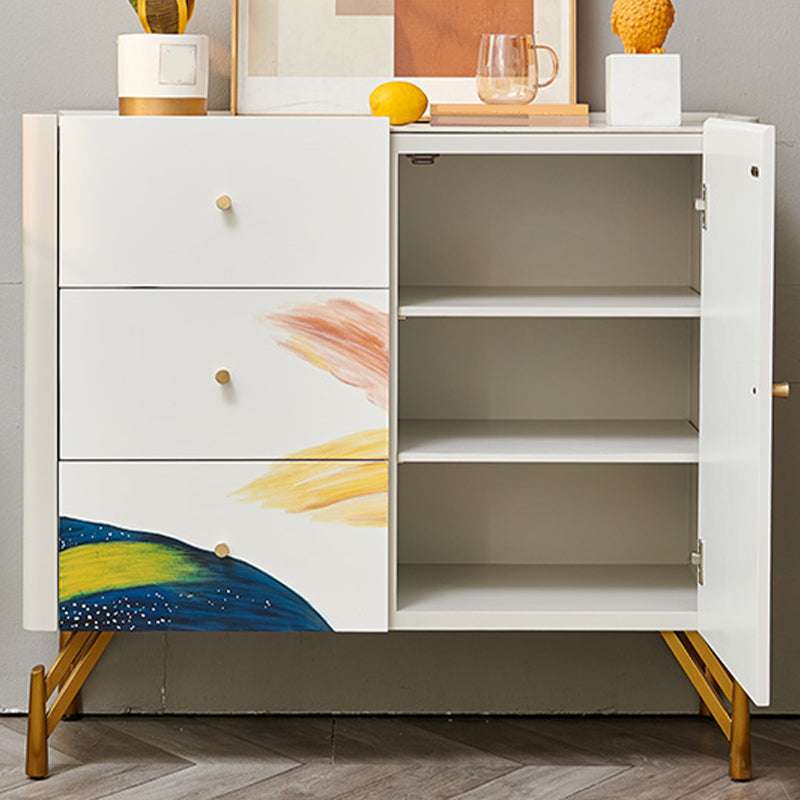 Sideboard di stoccaggio in pietra in stile stile di lusso con cassetti