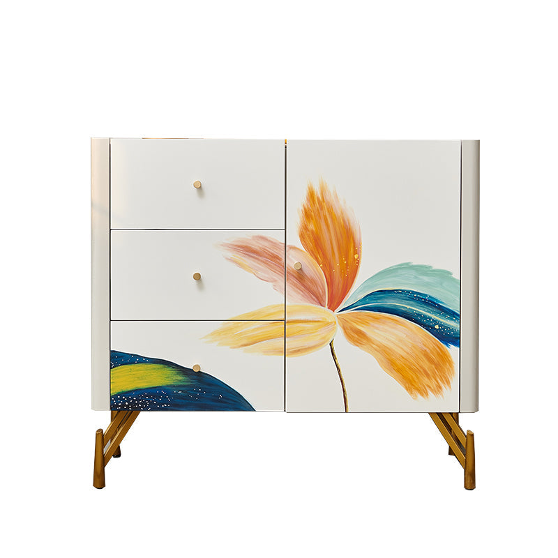 Sideboard di stoccaggio in pietra in stile stile di lusso con cassetti