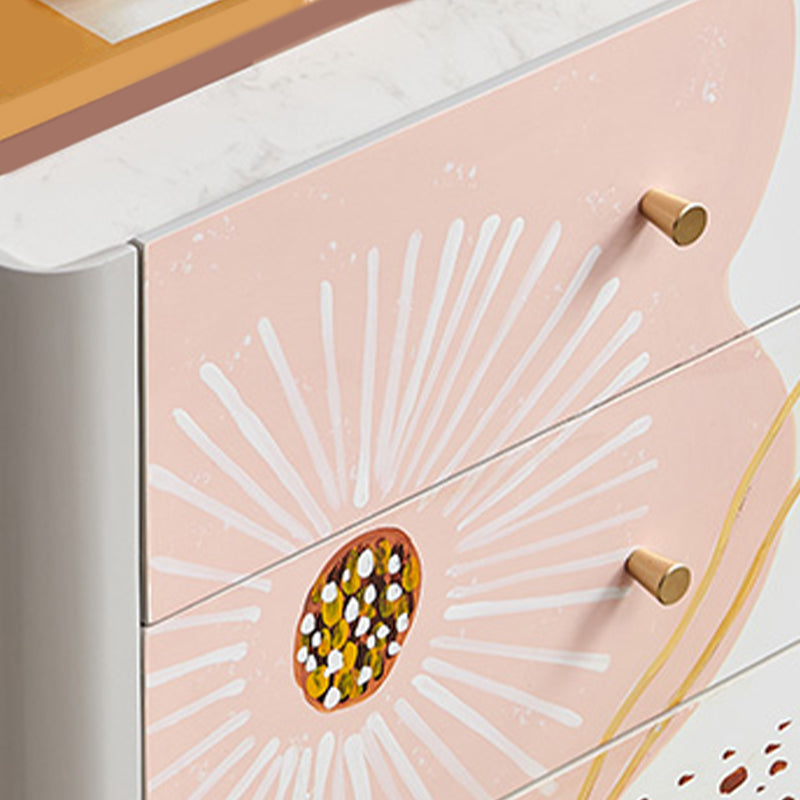 Sideboard di stoccaggio in pietra in stile stile di lusso con cassetti