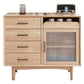 Wooden Sideboard Contemporary Home Side Board with Drawers and Cabinets Clearhalo 'buffet_sideboard' 'Buffets & Sideboards' 'furn' 'furn_buffet_sideboard' 'Furniture' 'Kitchen & Dining Furniture' 6296078