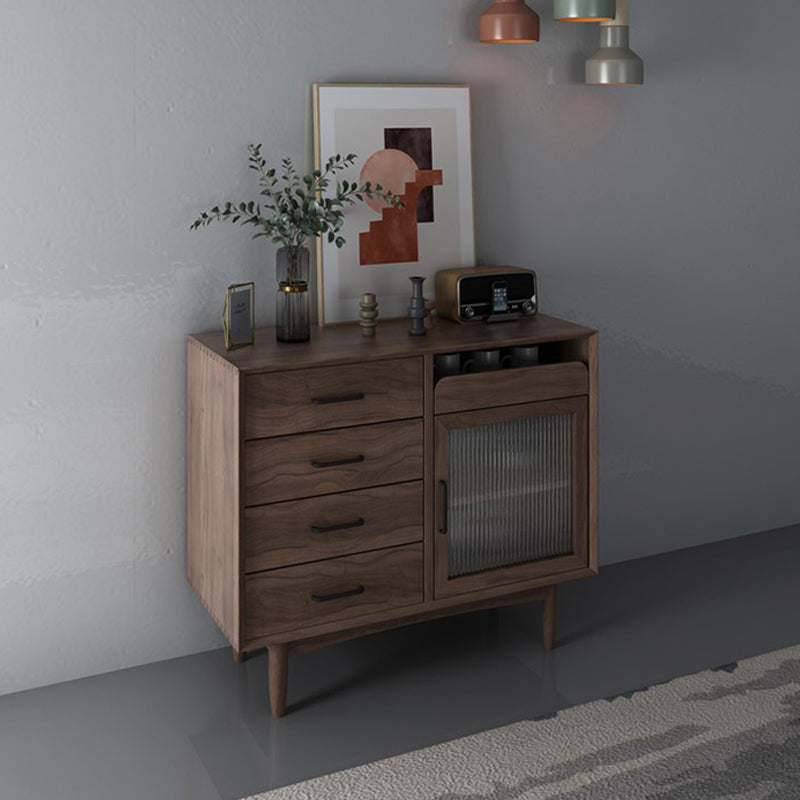 Wooden Sideboard Contemporary Home Side Board with Drawers and Cabinets Clearhalo 'buffet_sideboard' 'Buffets & Sideboards' 'furn' 'furn_buffet_sideboard' 'Furniture' 'Kitchen & Dining Furniture' 6296079