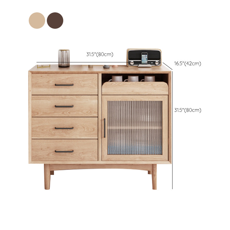 Wooden Sideboard Contemporary Home Side Board with Drawers and Cabinets Clearhalo 'buffet_sideboard' 'Buffets & Sideboards' 'furn' 'furn_buffet_sideboard' 'Furniture' 'Kitchen & Dining Furniture' 6296080