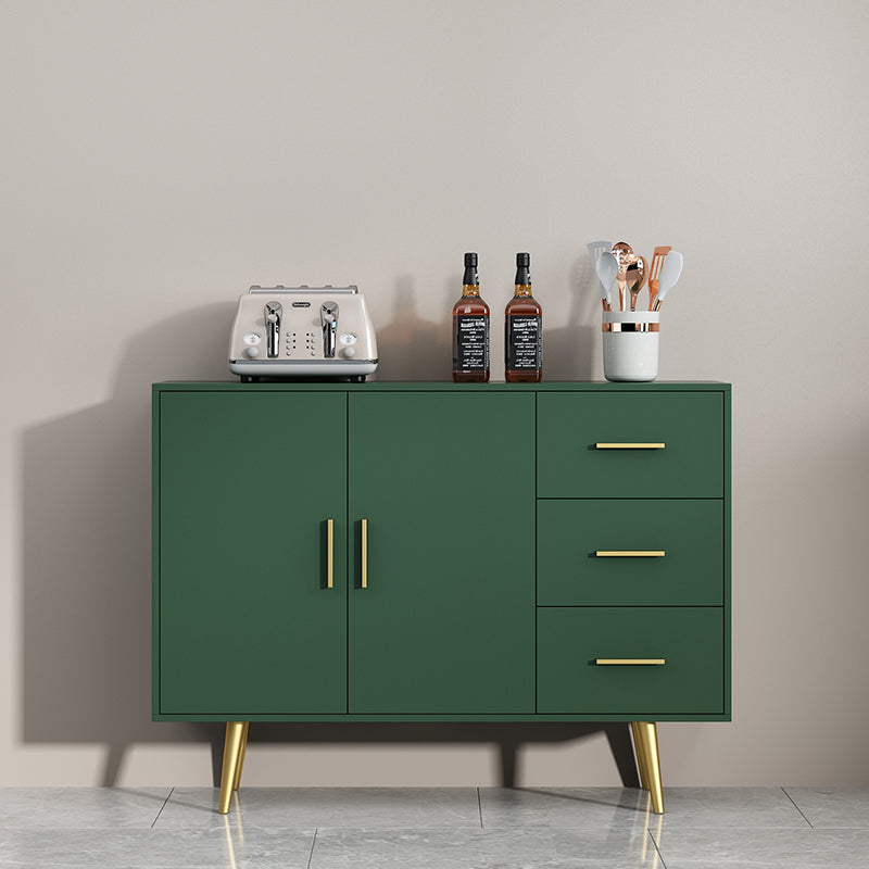 木製サイドボードキャビネットモダンな長方形ホームサイドボード引き出しとドア付き