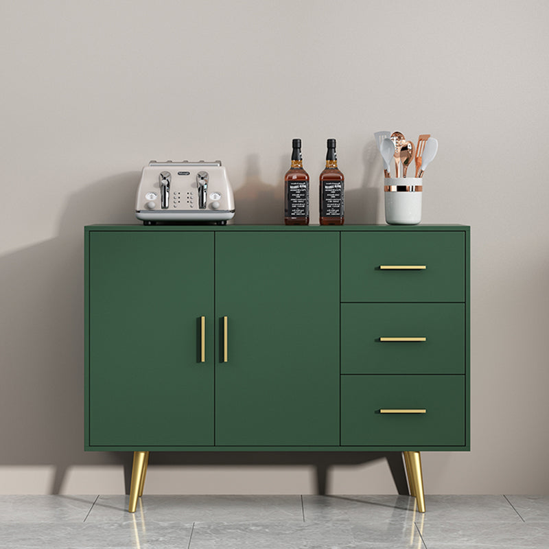 木製サイドボードキャビネットモダンな長方形ホームサイドボード引き出しとドア付き