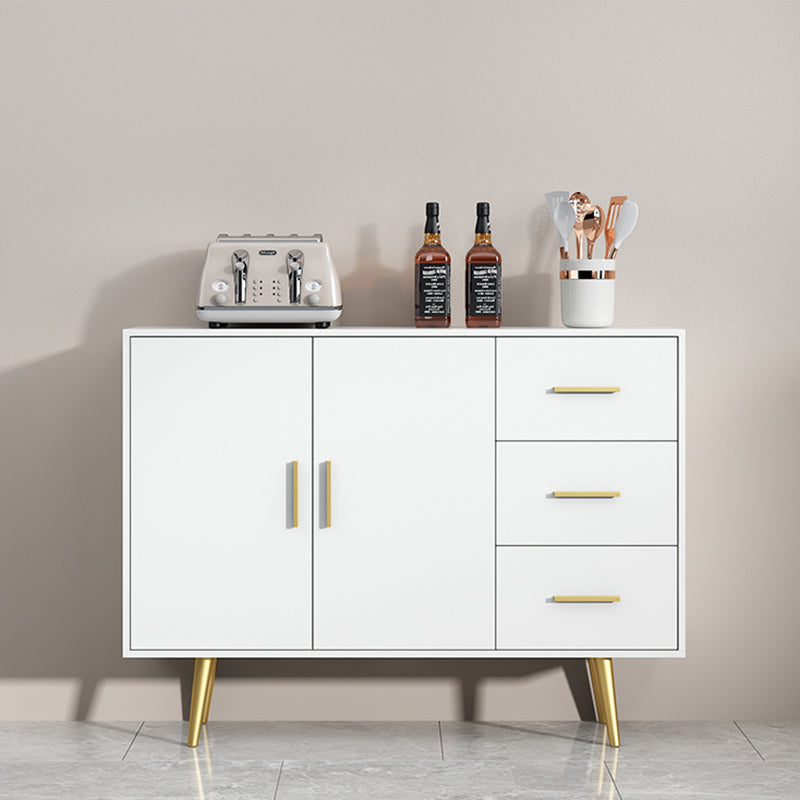 木製サイドボードキャビネットモダンな長方形ホームサイドボード引き出しとドア付き