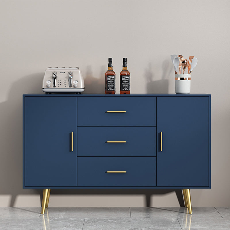 木製サイドボードキャビネットモダンな長方形ホームサイドボード引き出しとドア付き