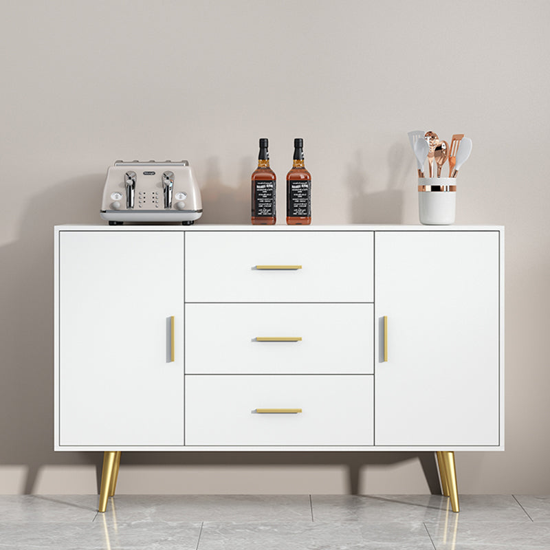 木製サイドボードキャビネットモダンな長方形ホームサイドボード引き出しとドア付き