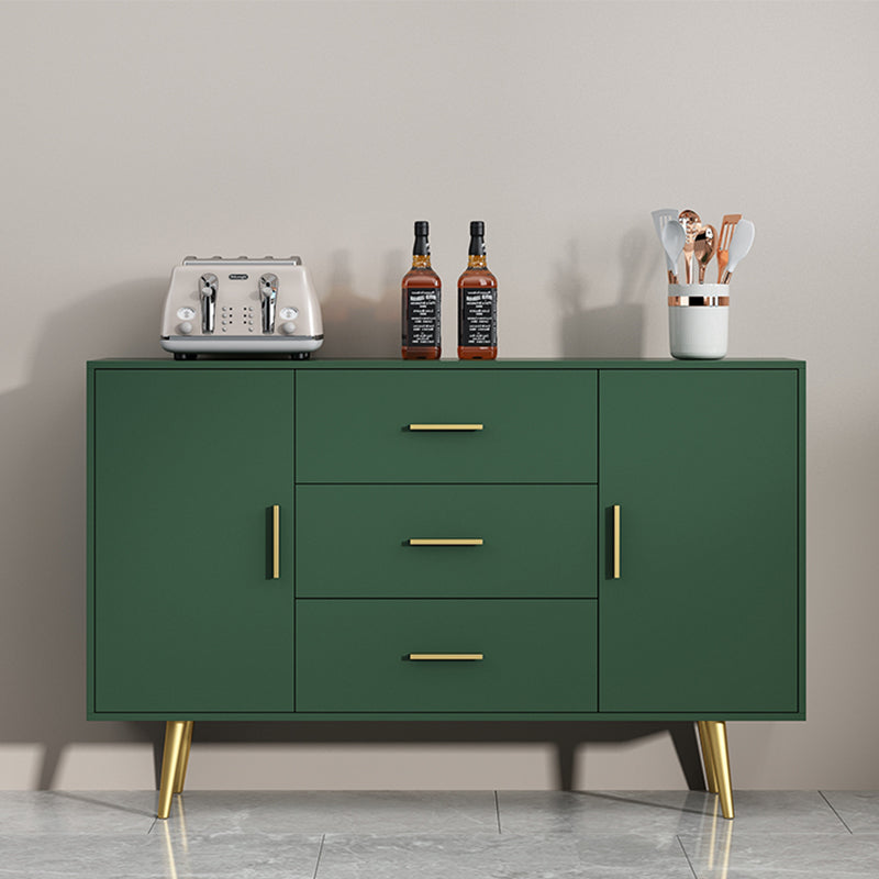 木製サイドボードキャビネットモダンな長方形ホームサイドボード引き出しとドア付き