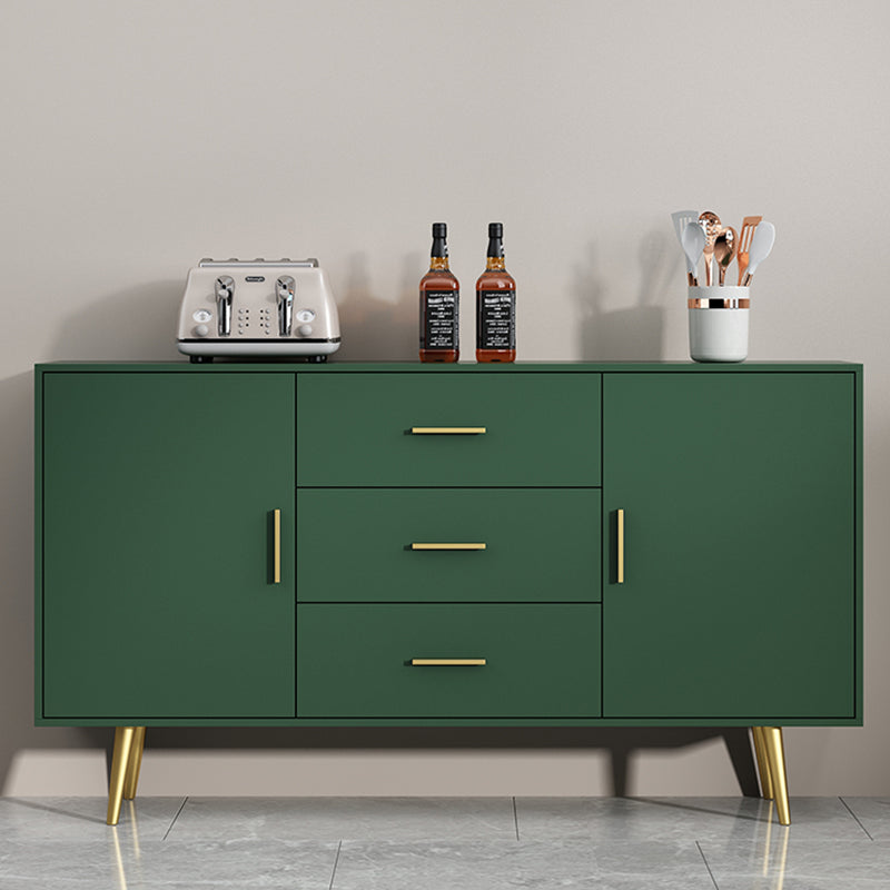 木製サイドボードキャビネットモダンな長方形ホームサイドボード引き出しとドア付き