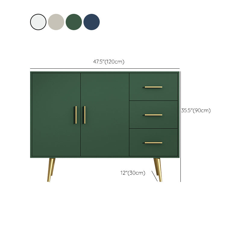 木製サイドボードキャビネットモダンな長方形ホームサイドボード引き出しとドア付き