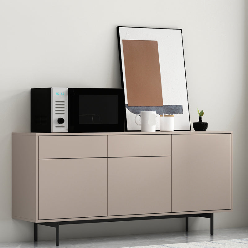 Wooden Rectangle Sideboard Modern Home Sideboard Cabinet with Drawers and Door Clearhalo 'buffet_sideboard' 'Buffets & Sideboards' 'furn' 'furn_buffet_sideboard' 'Furniture' 'Kitchen & Dining Furniture' 6296108