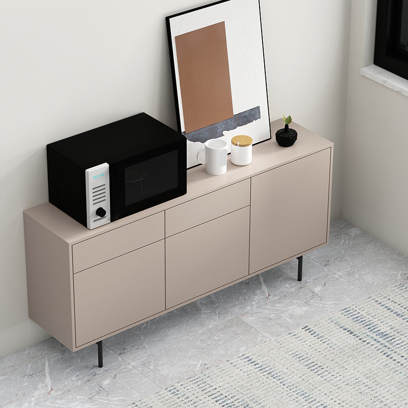 Wooden Rectangle Sideboard Modern Home Sideboard Cabinet with Drawers and Door Clearhalo 'buffet_sideboard' 'Buffets & Sideboards' 'furn' 'furn_buffet_sideboard' 'Furniture' 'Kitchen & Dining Furniture' 6296111