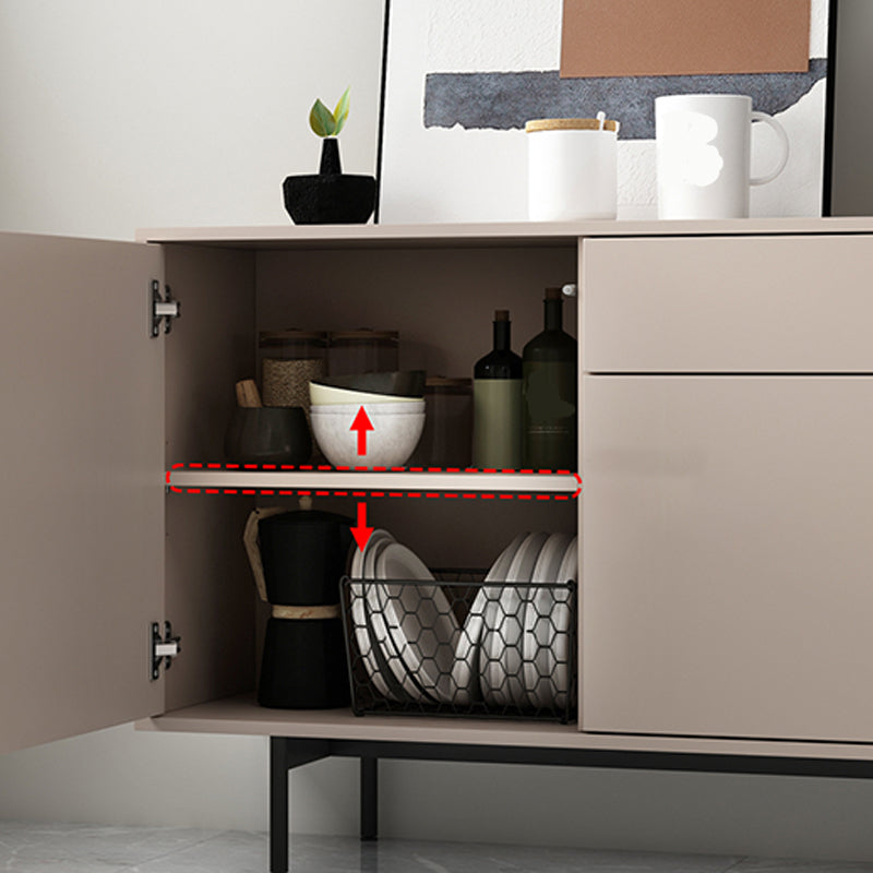 Wooden Rectangle Sideboard Modern Home Sideboard Cabinet with Drawers and Door Clearhalo 'buffet_sideboard' 'Buffets & Sideboards' 'furn' 'furn_buffet_sideboard' 'Furniture' 'Kitchen & Dining Furniture' 6296118