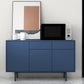Wooden Rectangle Sideboard Modern Home Sideboard Cabinet with Drawers and Door 47"L x 14"W x 28"H Blue Clearhalo 'buffet_sideboard' 'Buffets & Sideboards' 'furn' 'furn_buffet_sideboard' 'Furniture' 'Kitchen & Dining Furniture' 6296119