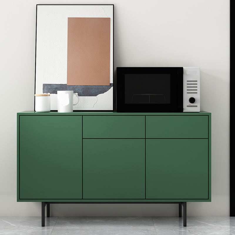Wooden Rectangle Sideboard Modern Home Sideboard Cabinet with Drawers and Door 47"L x 14"W x 28"H Green Clearhalo 'buffet_sideboard' 'Buffets & Sideboards' 'furn' 'furn_buffet_sideboard' 'Furniture' 'Kitchen & Dining Furniture' 6296121