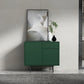 Modern Wooden Storage Sideboard Rectangle Sideboard Cabinet with Drawers and Doors 31"L x 14"W x 28"H Green Clearhalo 'buffet_sideboard' 'Buffets & Sideboards' 'furn' 'furn_buffet_sideboard' 'Furniture' 'Kitchen & Dining Furniture' 6296137