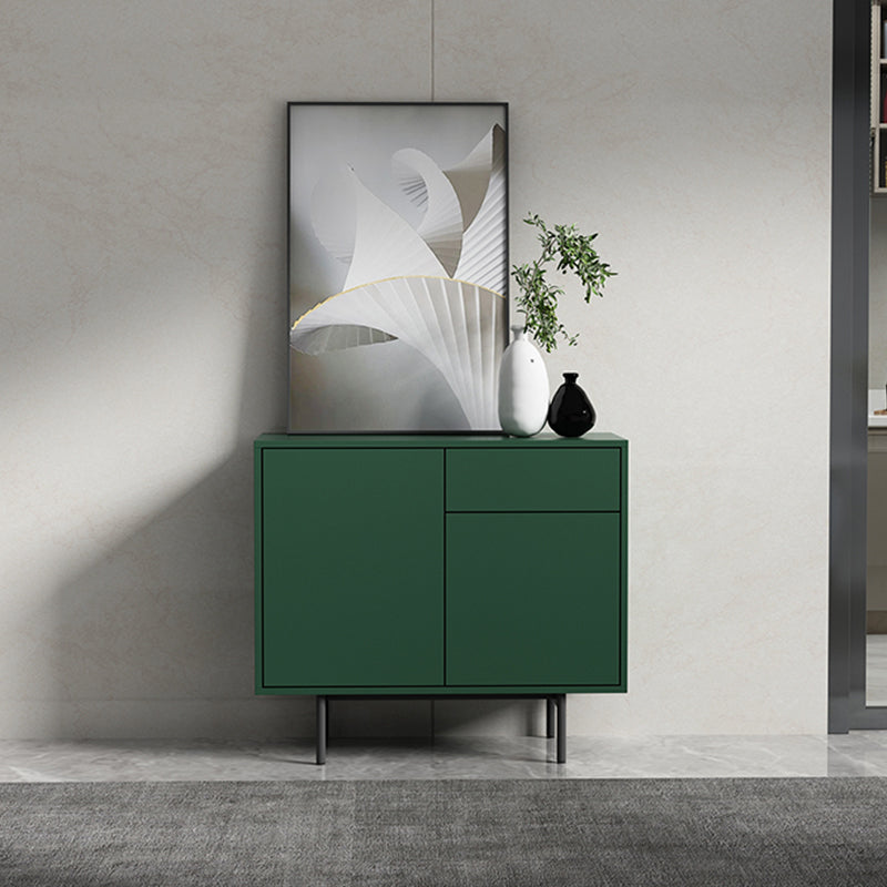 Modern Wooden Storage Sideboard Rectangle Sideboard Cabinet with Drawers and Doors 31"L x 14"W x 28"H Green Clearhalo 'buffet_sideboard' 'Buffets & Sideboards' 'furn' 'furn_buffet_sideboard' 'Furniture' 'Kitchen & Dining Furniture' 6296137
