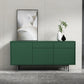Modern Wooden Storage Sideboard Rectangle Sideboard Cabinet with Drawers and Doors 59"L x 14"W x 28"H Green Clearhalo 'buffet_sideboard' 'Buffets & Sideboards' 'furn' 'furn_buffet_sideboard' 'Furniture' 'Kitchen & Dining Furniture' 6296153