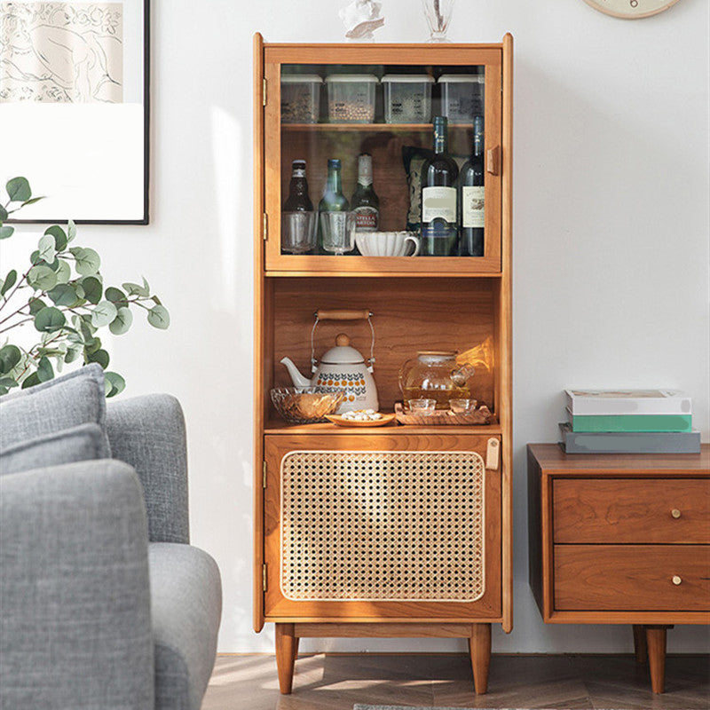 Scheda laterale in legno 51,5 "H moderna sideboard rettangolare della casa minimalista con porta
