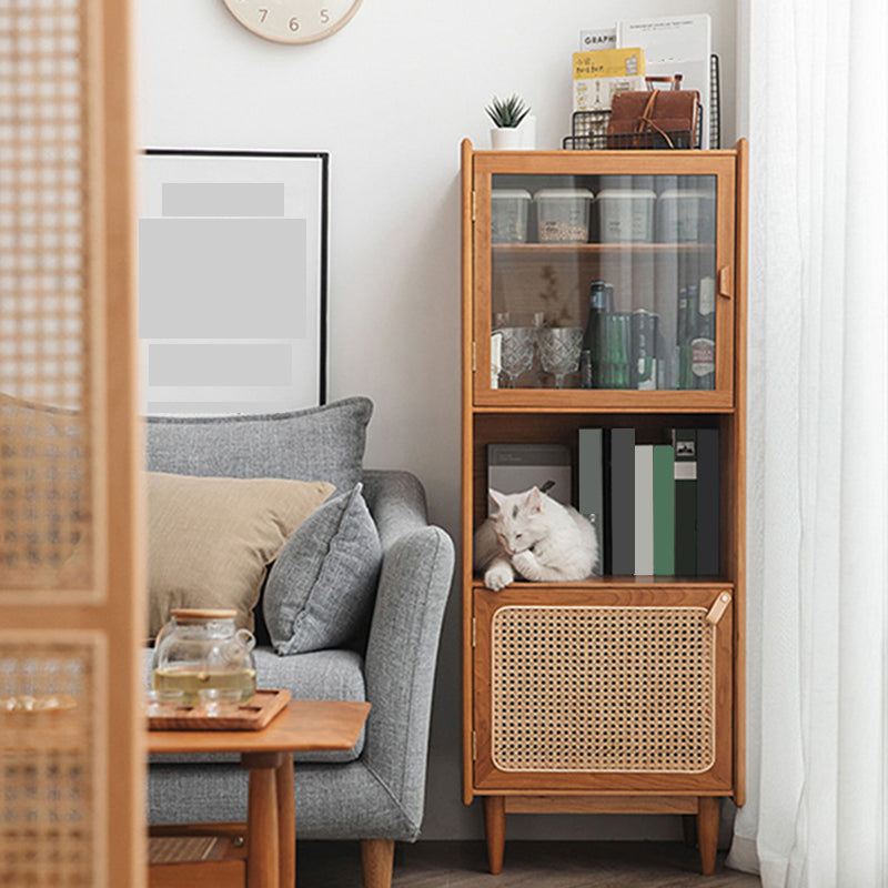 Scheda laterale in legno 51,5 "H moderna sideboard rettangolare della casa minimalista con porta