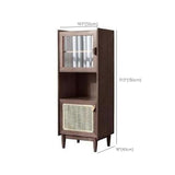 Scheda laterale in legno 51,5 "H moderna sideboard rettangolare della casa minimalista con porta