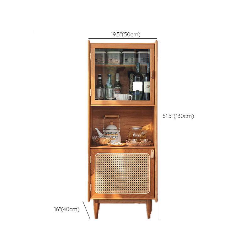 Scheda laterale in legno 51,5 "H moderna sideboard rettangolare della casa minimalista con porta