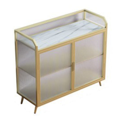 Rettangole Sideboard Home Scheda di lusso Sinterizzato Sinterizzazione Sideboard Abbazzinamento con porta di vetro