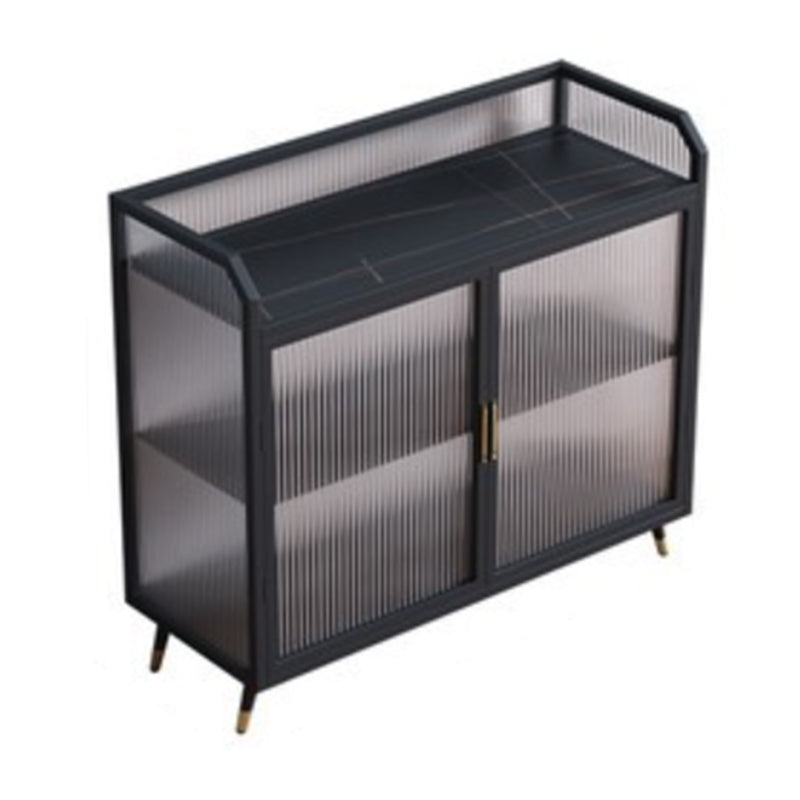 Rettangole Sideboard Home Scheda di lusso Sinterizzato Sinterizzazione Sideboard Abbazzinamento con porta di vetro