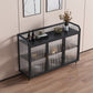 Rettangole Sideboard Home Scheda di lusso Sinterizzato Sinterizzazione Sideboard Abbazzinamento con porta di vetro