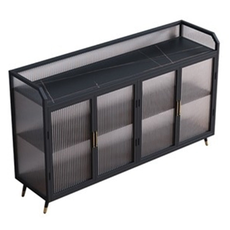 Rettangole Sideboard Home Scheda di lusso Sinterizzato Sinterizzazione Sideboard Abbazzinamento con porta di vetro