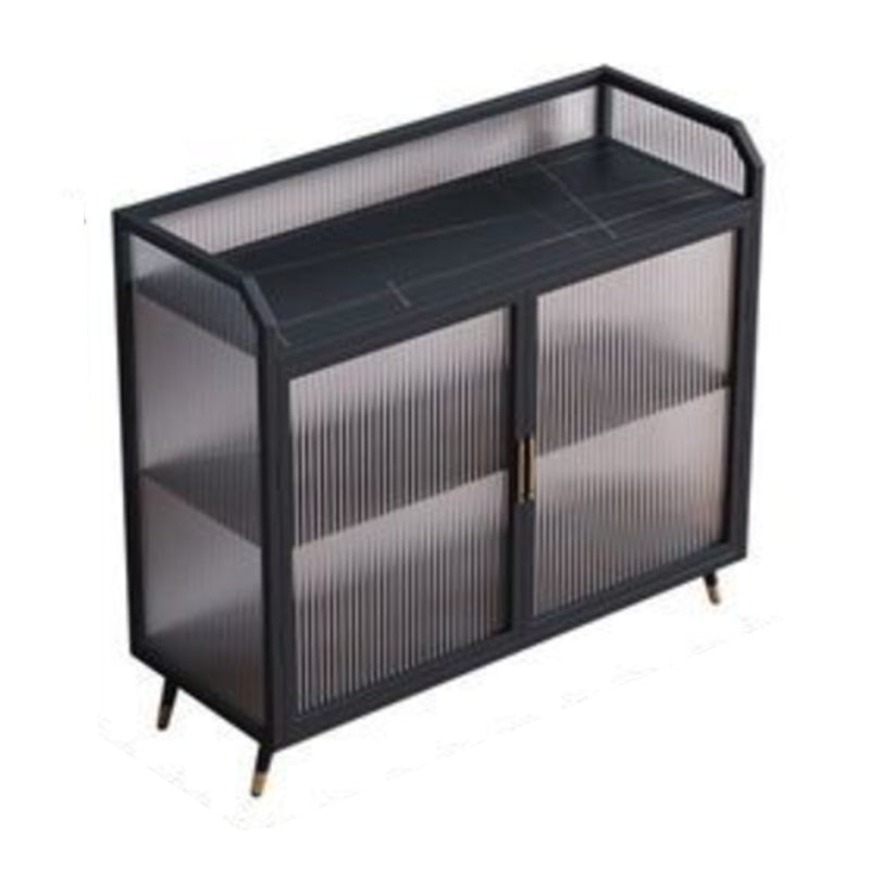 Rettangole Sideboard Home Scheda di lusso Sinterizzato Sinterizzazione Sideboard Abbazzinamento con porta di vetro
